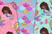 Mermaid patterns, a Pattern Graphic by DarinaDigital (Thumbnail 4 of 6)