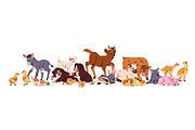 Cute baby farm animals set, an Animal Illustration by PaperTrident (Thumbnail 2 of 5)
