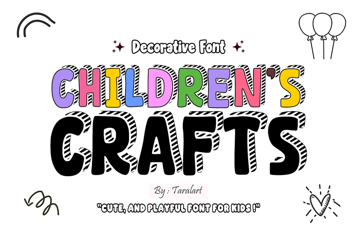 Drawing Alphabet - Playful Font, a Sans Serif Font by KiddoGlyphs Studio (Photo 4 of 5)