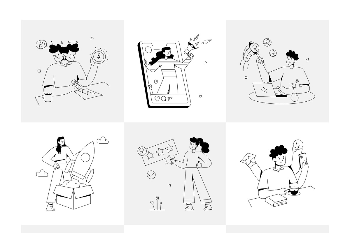 Animated Marketing Mini Illustration, a Person Illustration by Prosymbols (Photo 11 of 13)