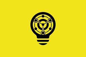 light bulb analytic data logo, a Branding & Logo Template by Rasagama Studio
