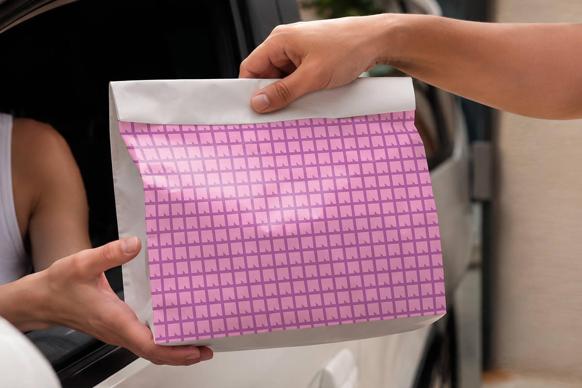 Fast Food Delivery Bag Mockup, a Packaging Mockup by The Rose Project (Photo 3 of 3)
