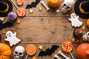 halloween frame with space for text