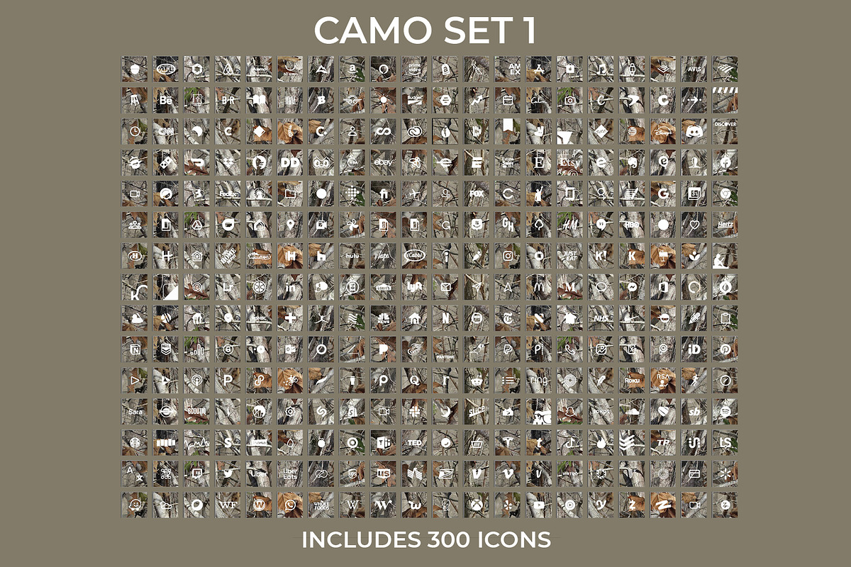 1200 Hunting Orange & Camo iOS Icons, an Icon by A Good Design Studio (Photo 3 of 7)