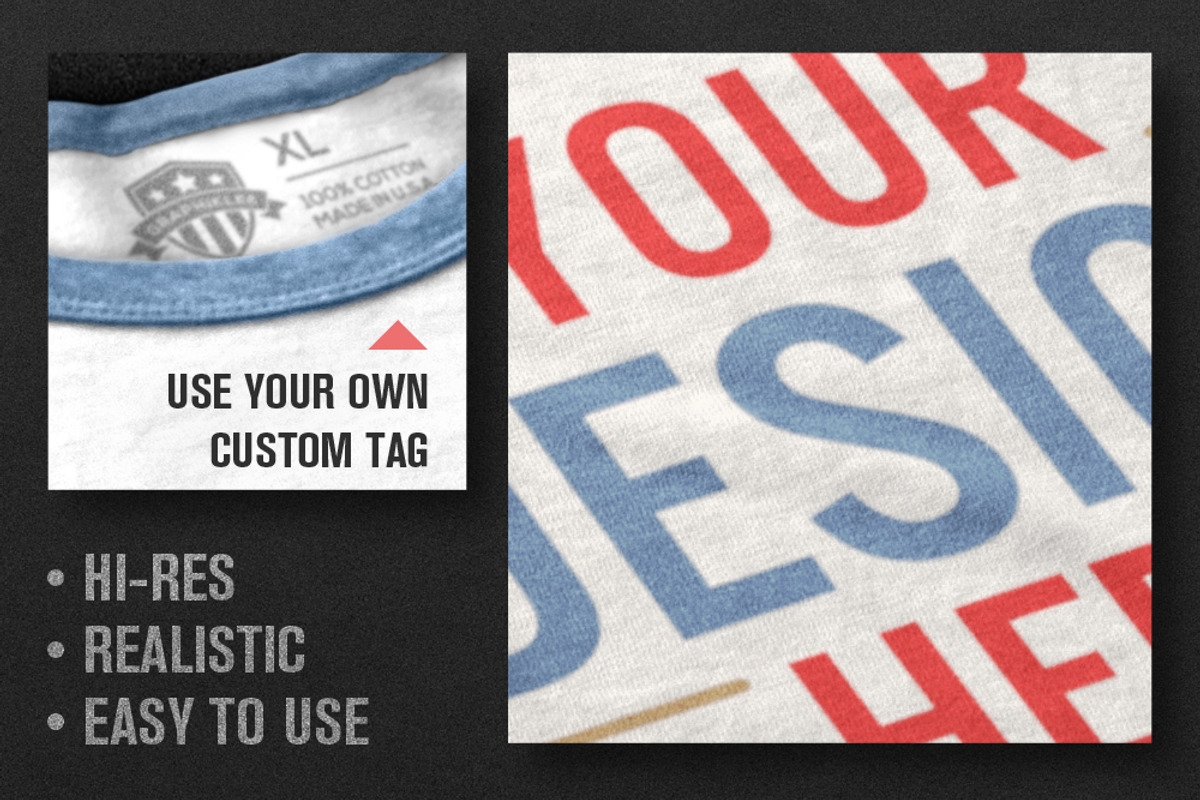 3/4 Sleeve T-Shirt Mockup, a Shirt Mockup by graphiklee (Photo 3 of 3)