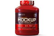 5lb Whey Protein Jar Mockup D2-Pro, a Packaging Mockup by Design Warlord (Thumbnail 1 of 16)