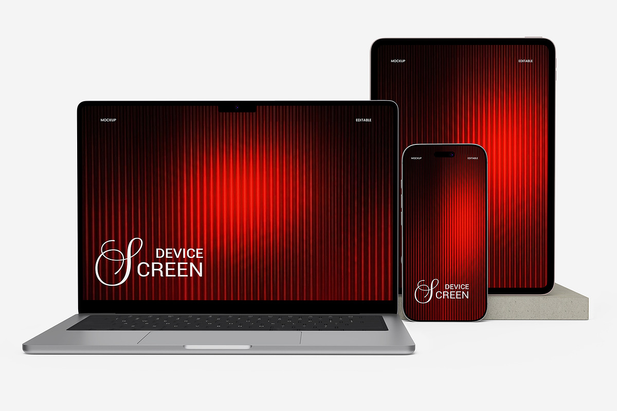 Multi Device Screen Mockup Template, a Wearable Device Mockup by graphypix (Photo 1 of 4)