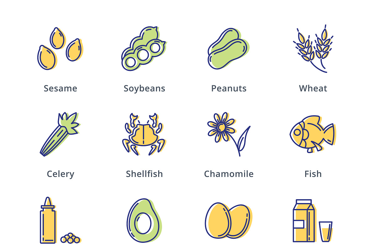 Food Allergens Icons - Outline Serie, an Icon by introwiz1 (Photo 2 of 3)
