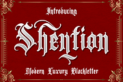 Shention Blackletter, a Blackletter Font by dansdesign (Thumbnail 1 of 8)