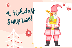 Christmas Santa Watercolor Clipart