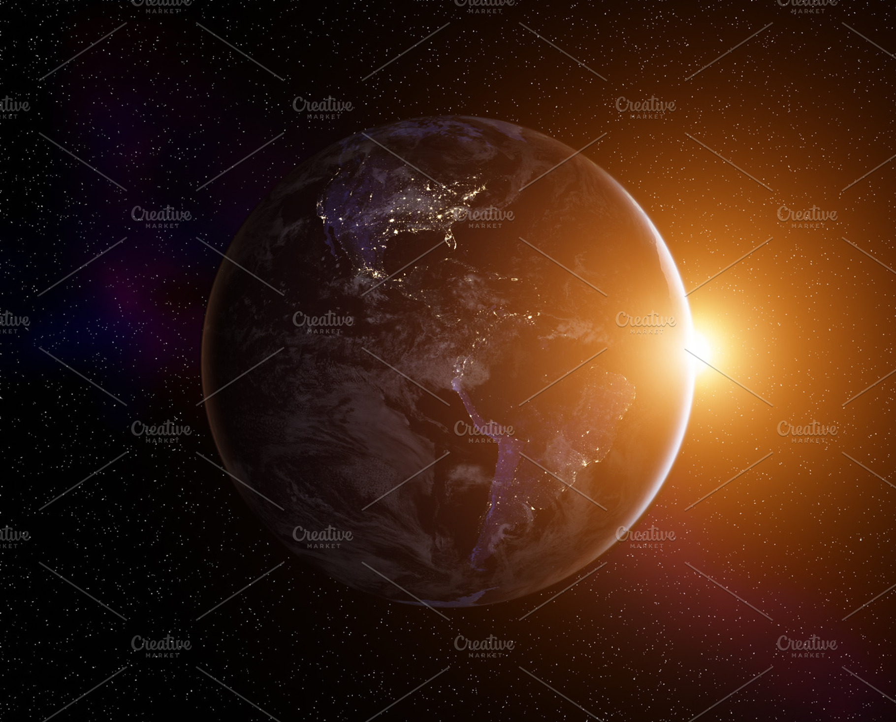 Planet earth sunrise stock photo containing earth and sunrise, a Nature Photo by sergeypeterman