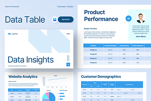 Data Table, a Presentation Template by YossyOneStd