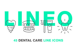 45 DENTAL CARE ICONS