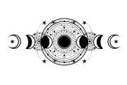 Moon Phase Mandala SVG Bundle, an Illustration by yasushie (Thumbnail 12 of 31)