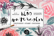 1200+ Watercolor PS Stamp Brushes, a Brush Add-On by kite-kit (Thumbnail 11 of 11)
