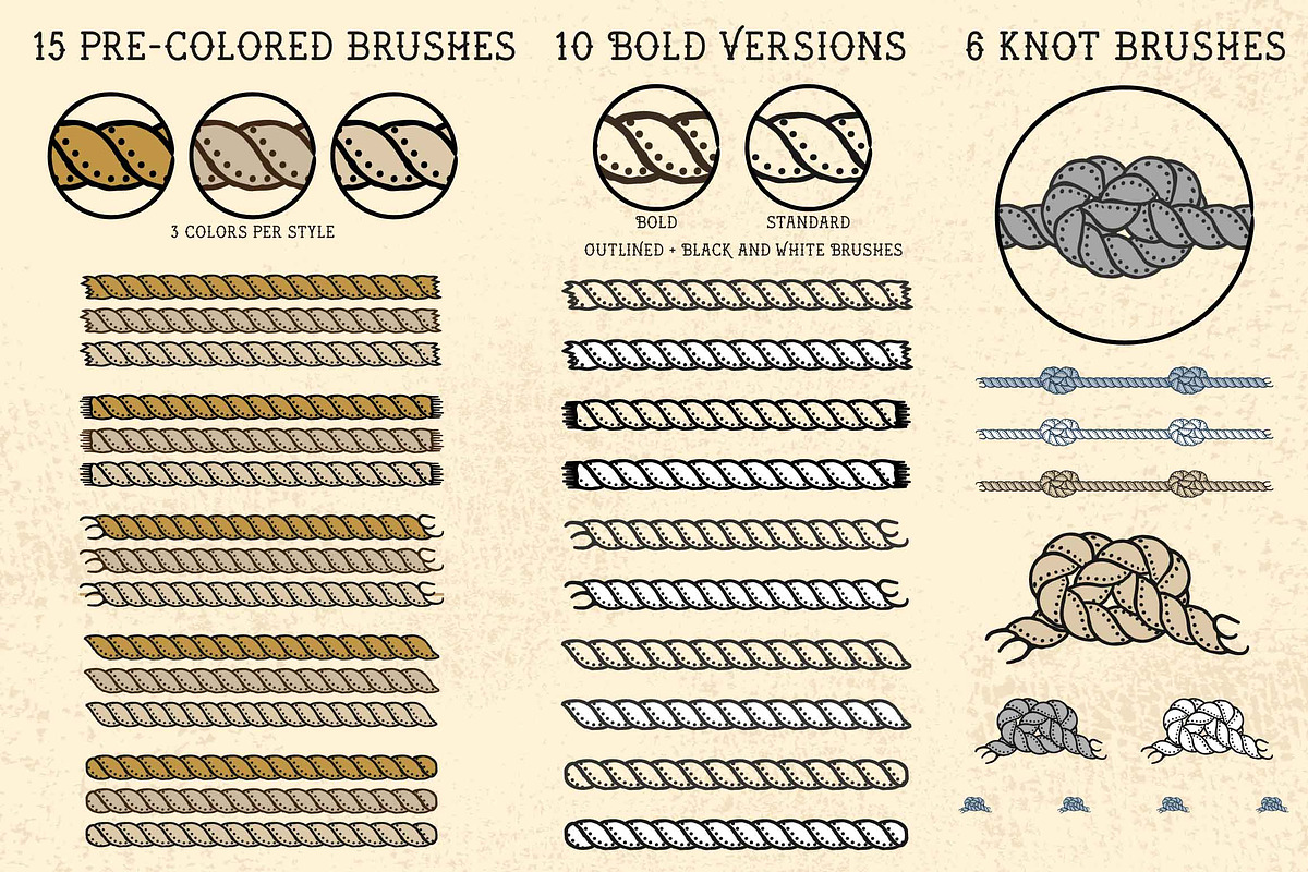 Sailor Mate's Rope Brushes III, a Brush Add-On by BAD TASTE (Photo 3 of 5)