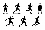 Athlete Running Silhouette SVG set, a Sport Illustration by Gfx Expert Team (Thumbnail 3 of 3)