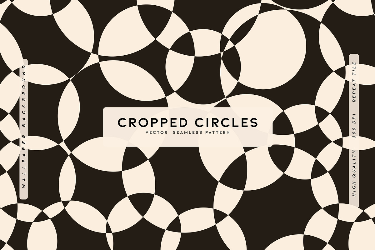 Cropped Circles, a Pattern Graphic by MalyskaStudio