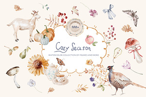 Cozy Season Watercolor Set, an Object Graphic by Watercolor_Ma