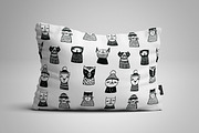 Vector set. Cats muzzles and pattern, a Pattern Graphic by Good Studio (Thumbnail 4 of 5)