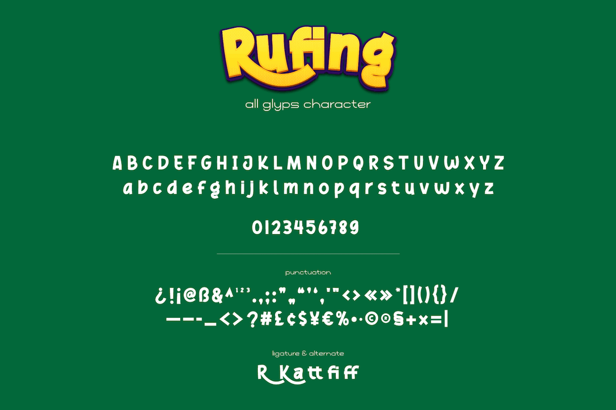 Rufing, a Sans Serif Font by twinstd (Photo 11 of 11)