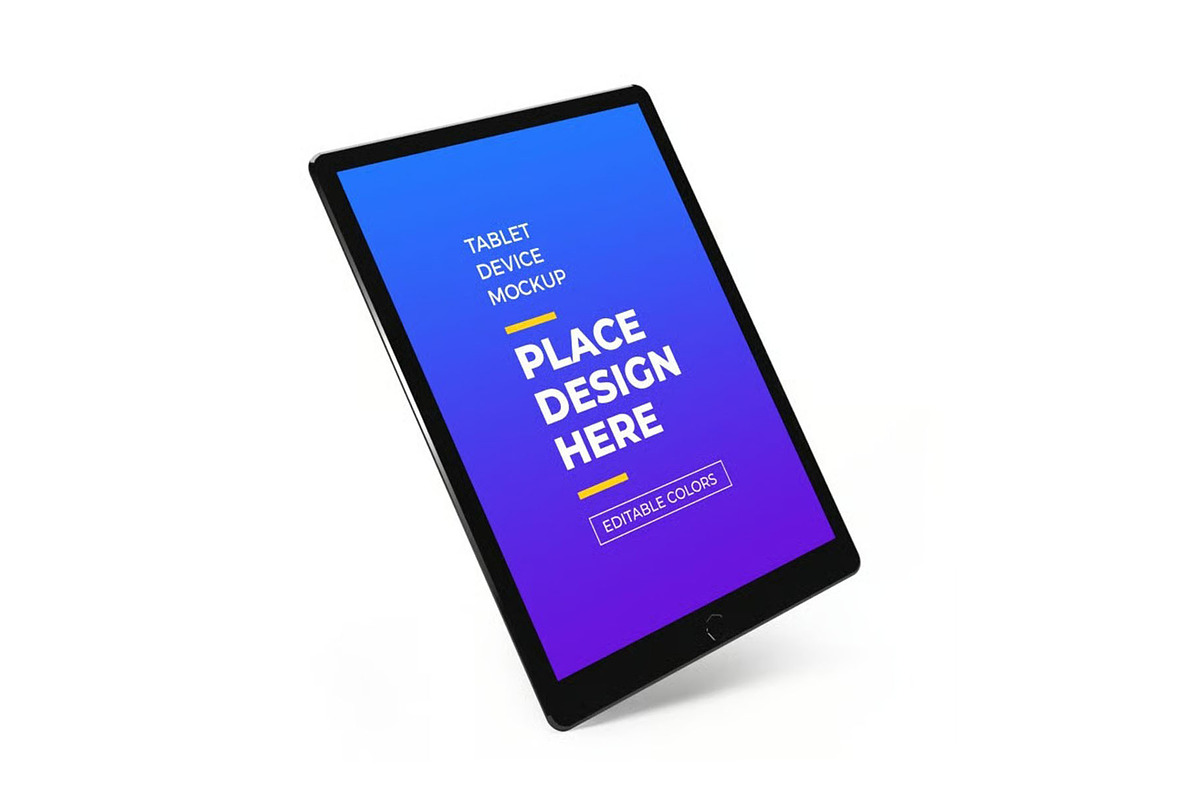 Tablet Device Mockup Template Set, an iPad Mockup by DesignRushMarket (Photo 6 of 11)