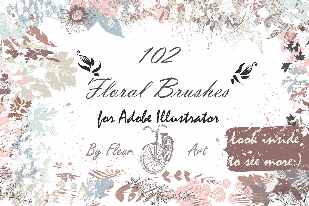 Pack of floral brushes