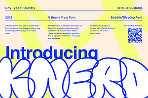 KNERD Bubble Font