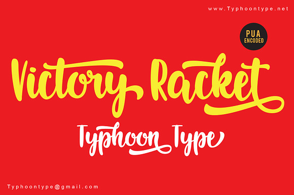 Victory Racket font preview 3