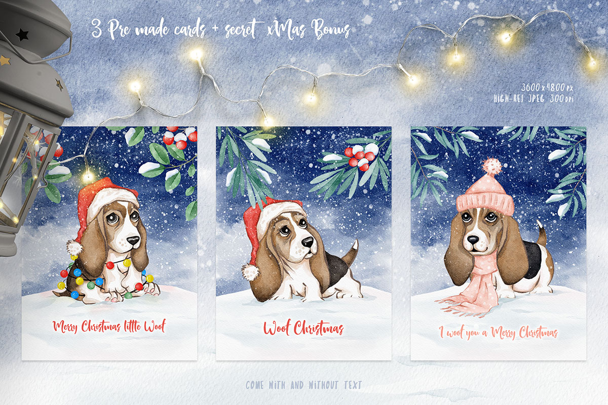 Woof Christmas Watercolors, an Animal Illustration by Eva Katerina (Photo 7 of 18)