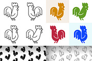 Rooster Logo, a Graphic by NataliiaVolyk (Thumbnail 1 of 6)