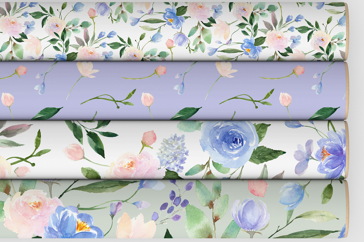 Pastel Flowers in Pink and Blue, an Illustration by Graphic Blue Bird (Photo 6 of 7)