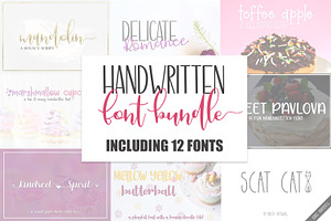 Handwritten Font Bundle - 12 Fonts