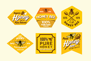 Honey Bee Labels Sticker