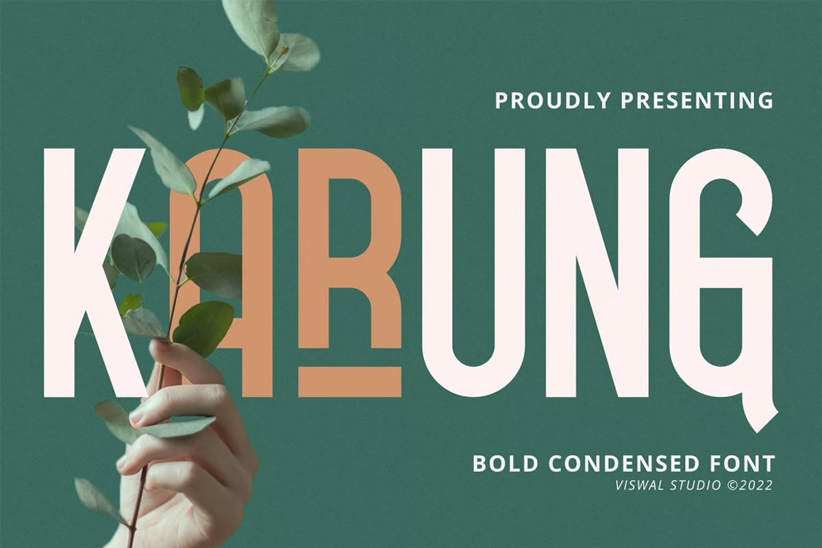 Karung - Modern Font, a Sans Serif Font by Viswal Studio (Photo 1 of 5)