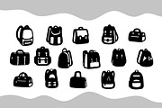 Backpack & Bag Silhouette, an Object Illustration by Smix Ryo (Thumbnail 2 of 3)