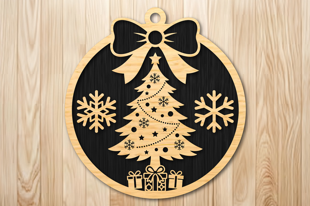Christmas Tree SVG Laser Cut, an Object Graphic by DreamCafeArt (Photo 2 of 4)