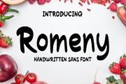 Romeny Sans Handwritten Font, a Handwritten Font by Gumrega Studio (Thumbnail 1 of 6)