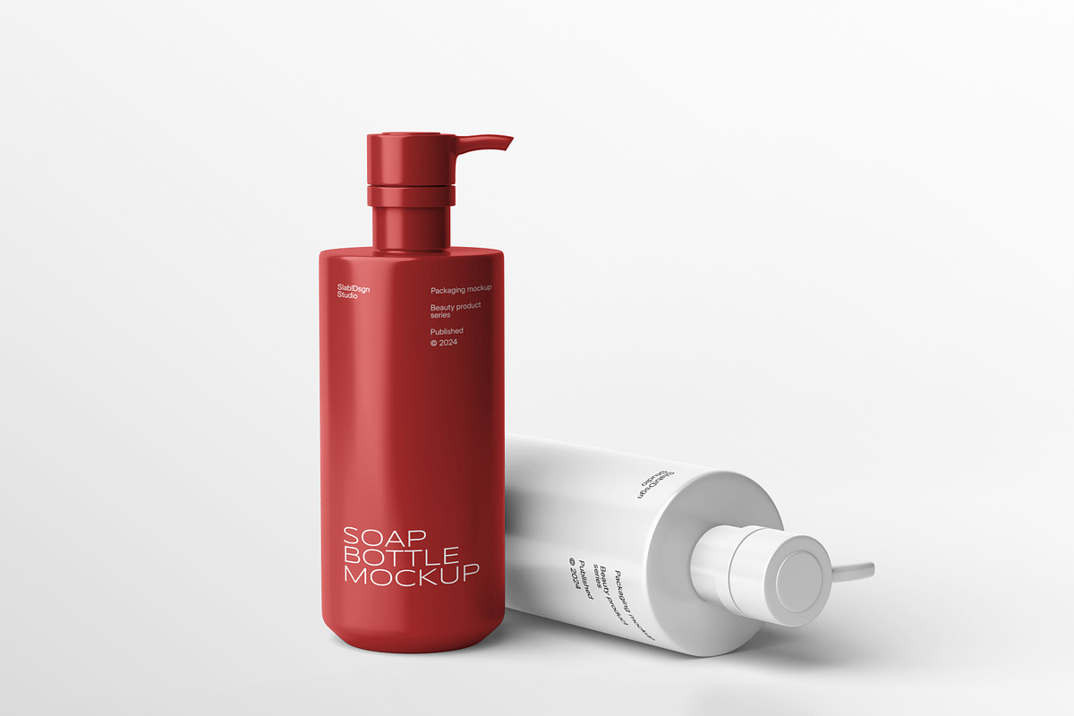 Elegant Soap Bottle Mockup, a Packaging Mockup by SLAB! Design (Photo 7 of 10)