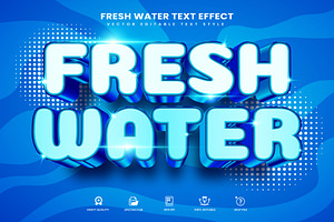 Fresh Water Editable Text Effect