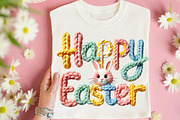 Yarn Crochet Happy Easter PNG, an Illustration by DreamArtGraphic (Thumbnail 2 of 4)