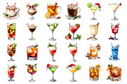 Christmas Festive Cocktail Clipart, an Illustration by SinaCreation (Thumbnail 3 of 5)