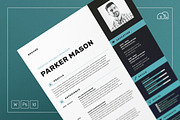 Resume/CV - Parker, a Resume Template by bilmaw creative (Thumbnail 3 of 3)