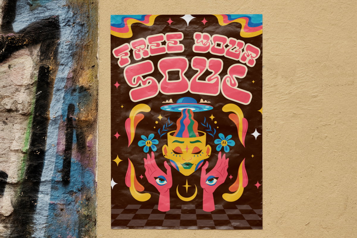 Neon Daze - Psychadelic Font, a Font by PutraCetol Studio (Photo 4 of 11)