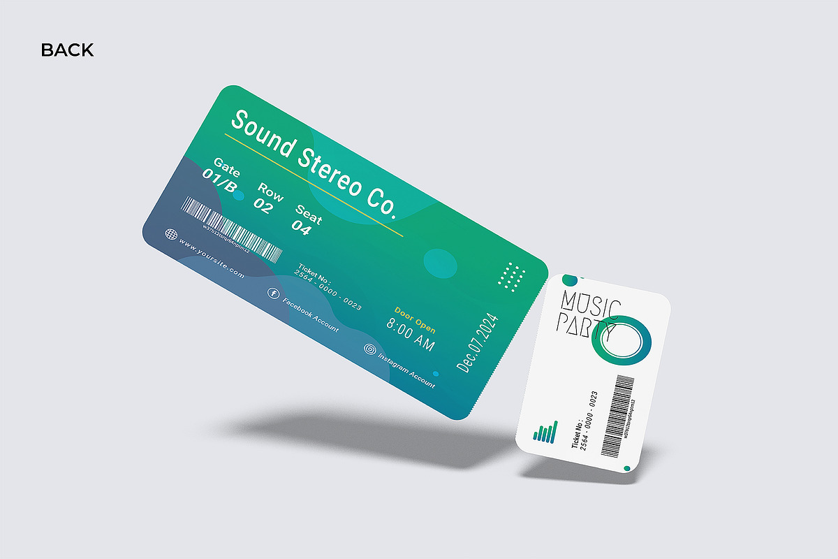Gradient Music Event Ticket, a Print Template by Siska Arista (Photo 3 of 3)