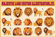 Majestic Lion Vector Illustration, an Object Graphic by yasushie (Thumbnail 16 of 16)