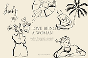 Ink dolce vita womanhood line art, an Object Illustration by Grace Noboa Illustrations (Thumbnail 4 of 17)
