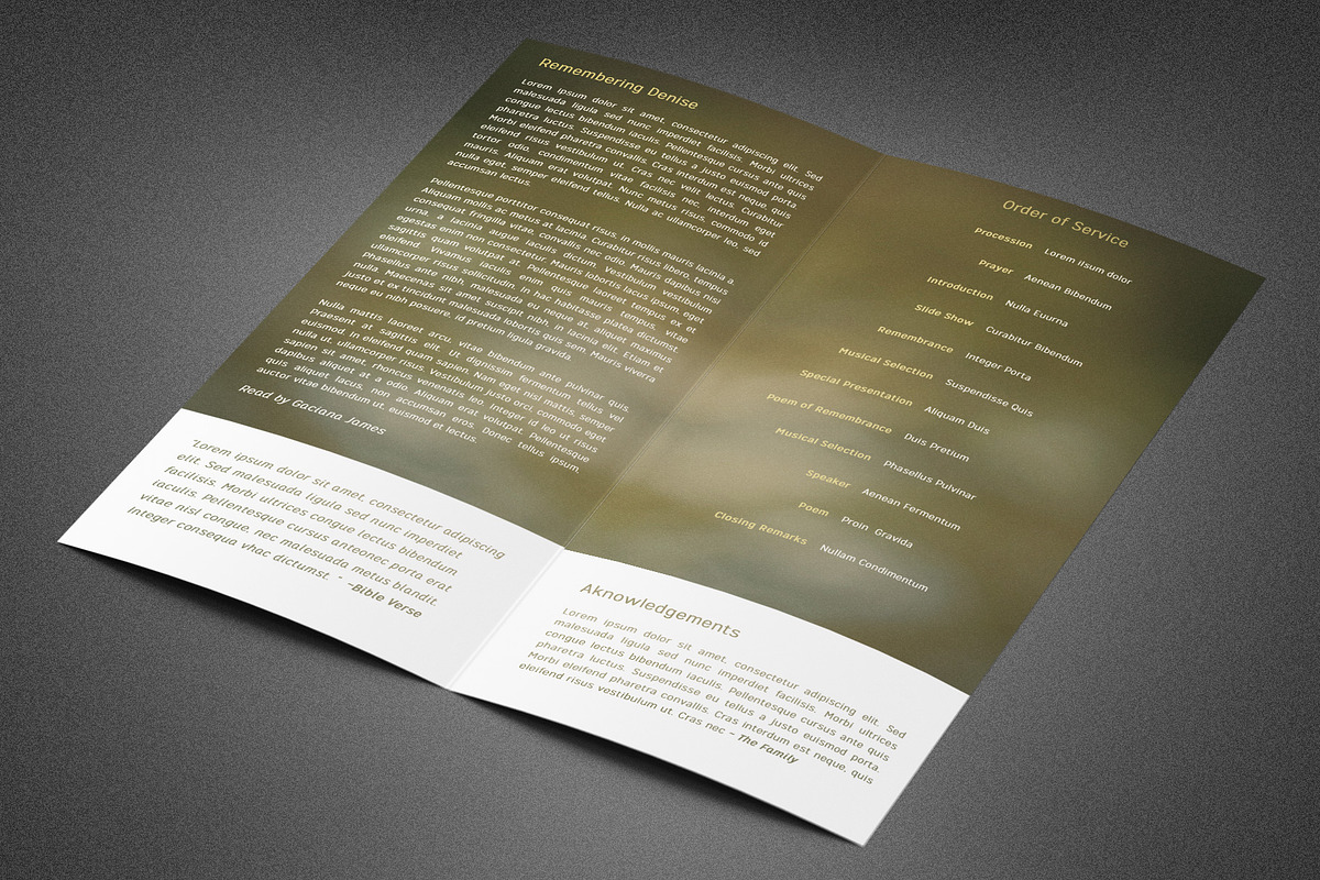 Essence of Love Funeral Program, a Brochure Template by loswl (Photo 3 of 5)