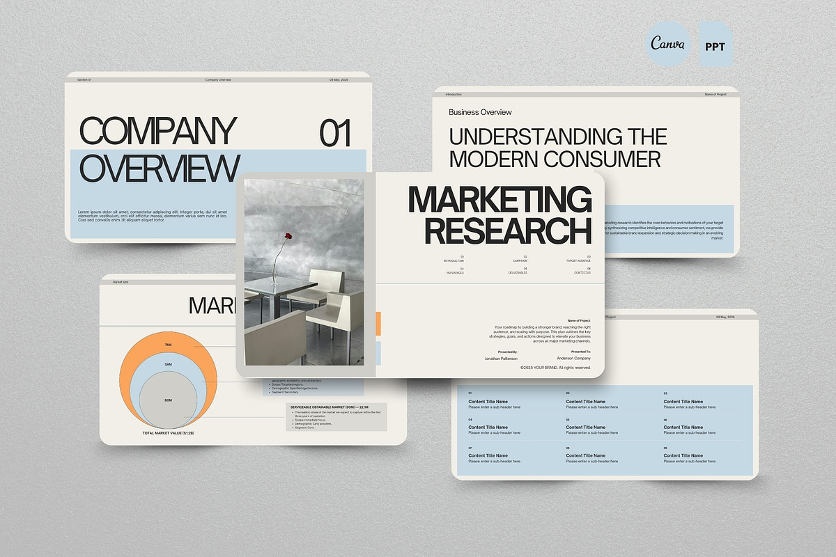 Marketing Research & Strategy Deck, a Presentation Template by Pani Temp. (Photo 7 of 13)