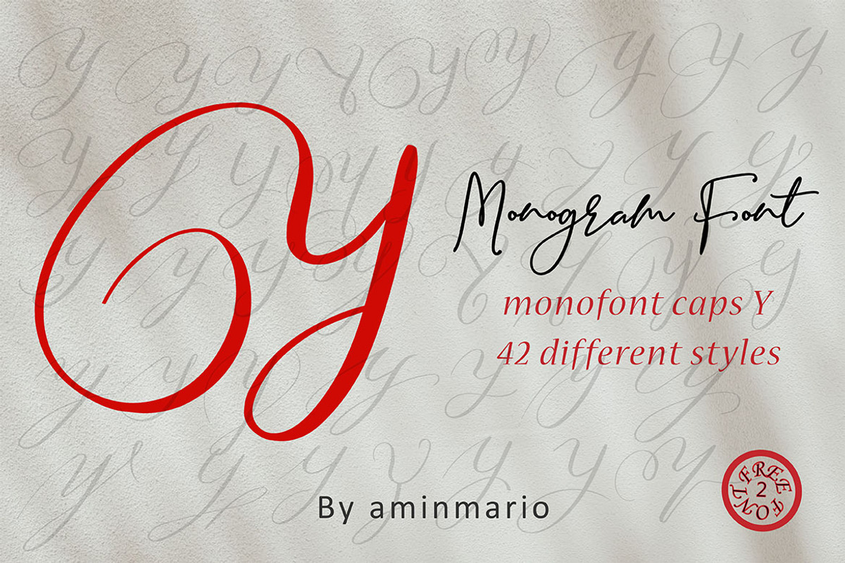 MONOGRAM Y | Monofont caps Y preview 7
